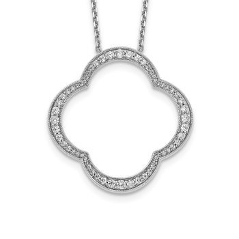 14kw True Origin Lab Grown Dia VS/SI D,E,F Quatrefoil Pendant w/ Chain