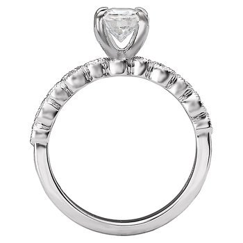 Peg Head Semi-Mount Diamond Ring