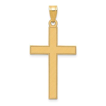 14k Florentine Satin Cross Pendant XR112
