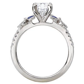Sapphire and Diamond Semi-Mount Engagement Ring 160056-RD100