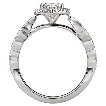 Halo Semi-Mount Diamond Ring