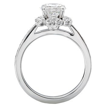 Halo Semi-Mount Diamond Ring