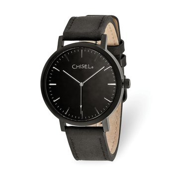 Chisel Matte Black IP-plated Black Dial Watch TPW126
