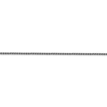 14K White Gold 10 inch 1.25mm Diamond-cut Spiga with Lobster Clasp Anklet PEN127