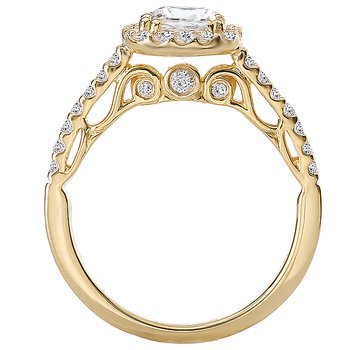 Halo Semi-Mount Diamond Ring