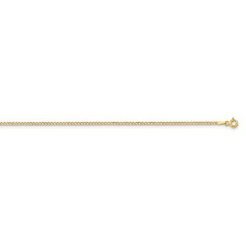 14K 10 inch 1.85mm Semi-Solid Curb with Lobster Clasp Anklet BC193